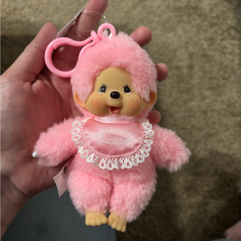 Urban Outfitters Pink Plush Keychain